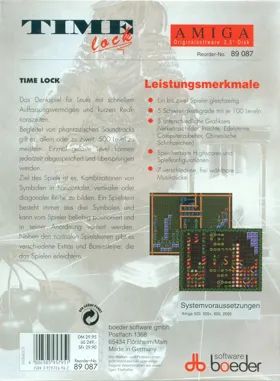 Time Lock box cover back
